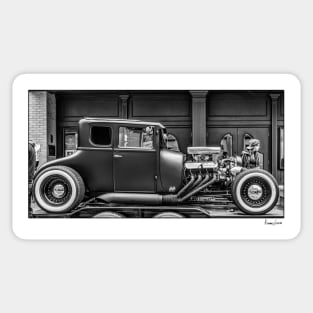 1925 Ford Model T coupe hot rod Sticker